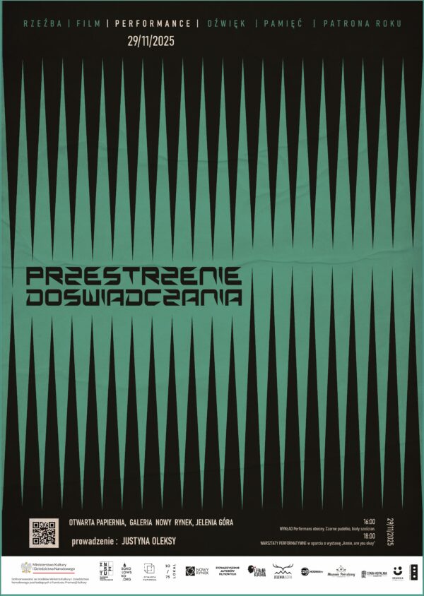 PRZESTRZENIE PLAKAT ZIELONY PERFO PION